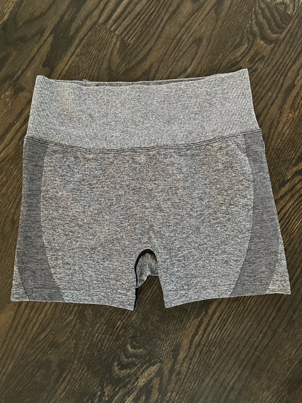 PINK Active Two-Tone Gray Seamless High-Rise Stretch Athletic Shorts Size S